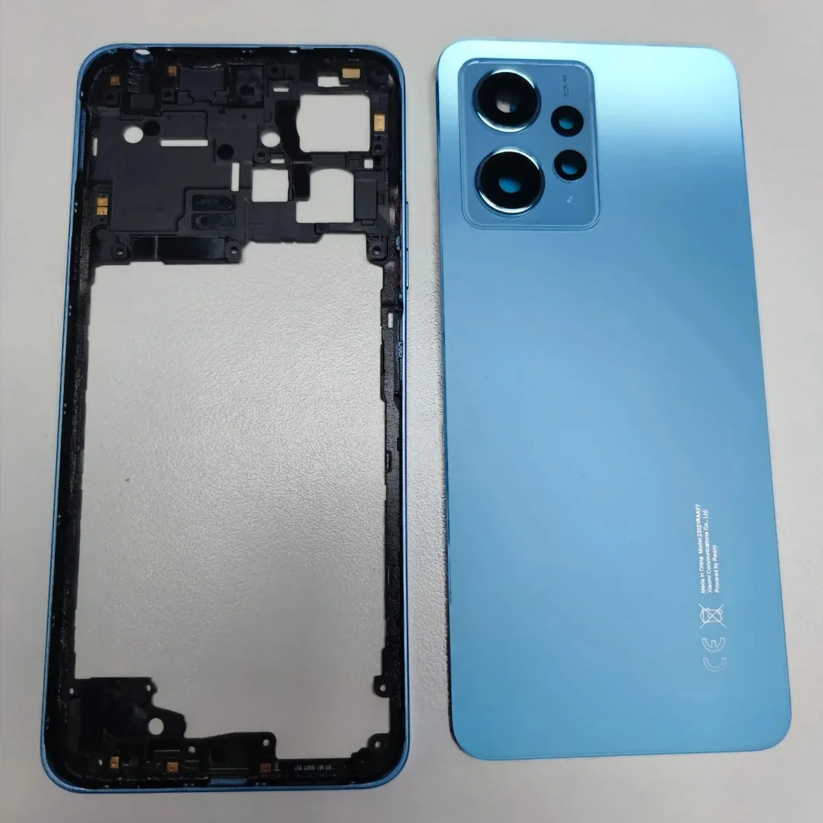 

Full Housing For Redmi Note 12 4G Back backshell Cover Rear Case Middle Frame + Volume Button + Camera Lens