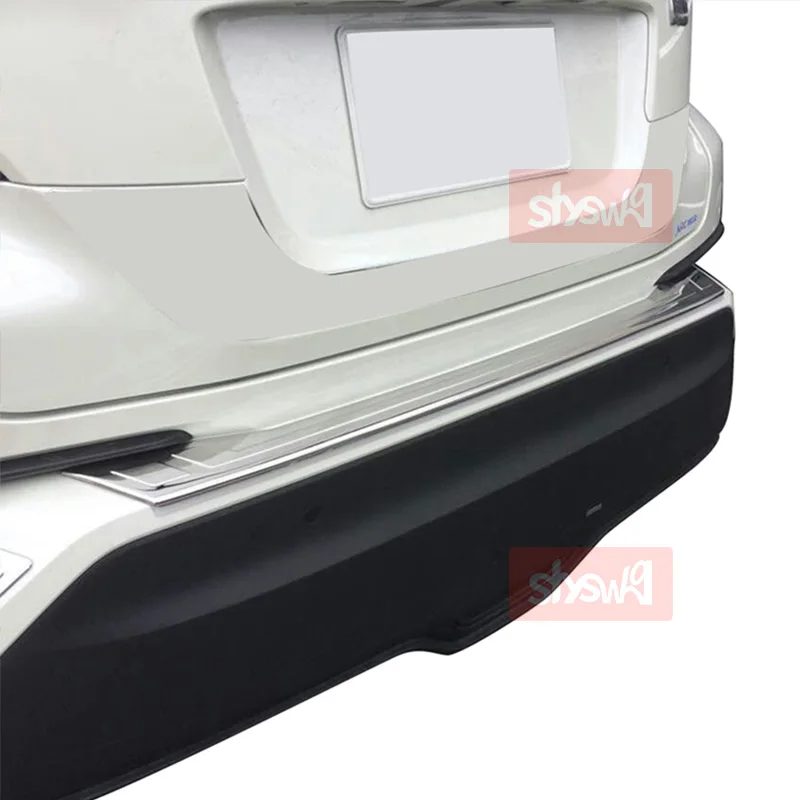 1PCS SUS304 Car Styling Exterior Accessories For C-HR 2017 ZYX10/NGX50 LED REAR BUMPER PROTECTOR SCUFF PROTECTOR SCUFF PLATE