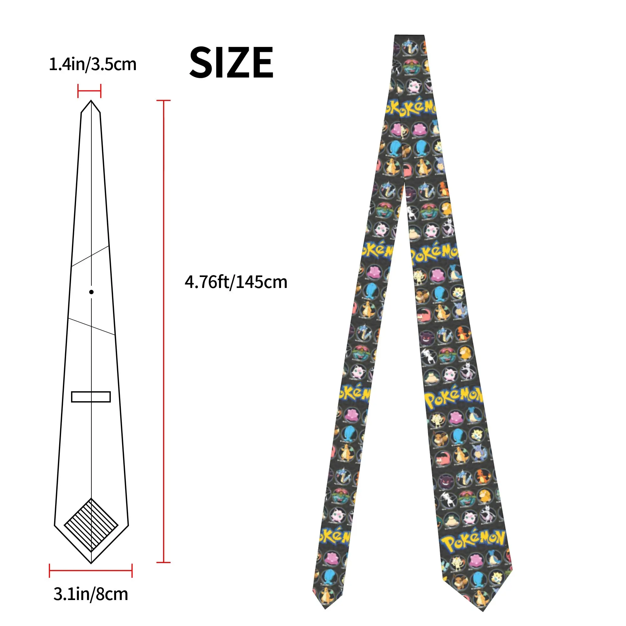 Cartoon Pokemon Characters Nec - Skinny Tie Men avis et prix