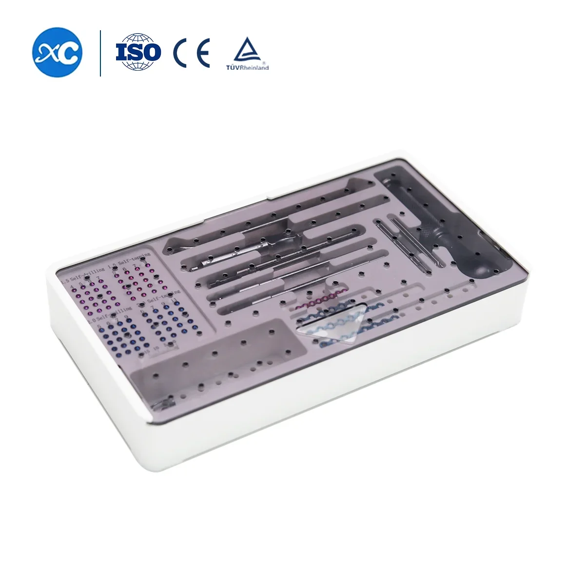 1.5/2.0  Titanium Plate Micro Craniomaxillofacialnt  Surgical CMF Maxillofacial Instruments Set For Neurosurgery