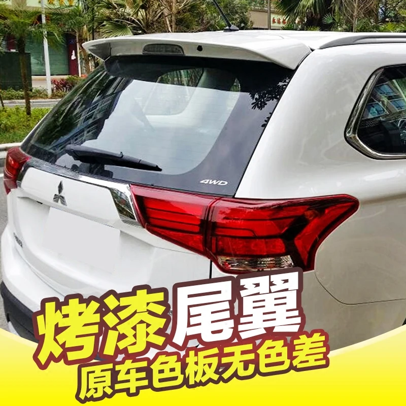 Gloss Black Spoiler for Mitsubishi Outlander 2013-2019 Rear Windshield Wing Trunk ABS Accessories