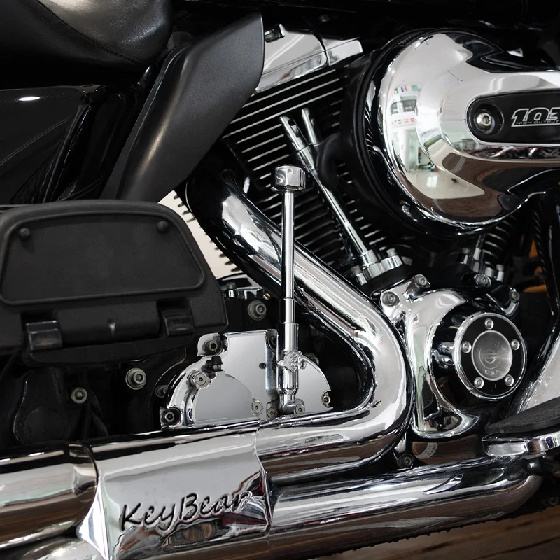 Keybear HD Touring Model Motorcycle 6-Speed Reverse Gear Box System 103/117/114 Alloy Black Chrome A-CLASS Fit for