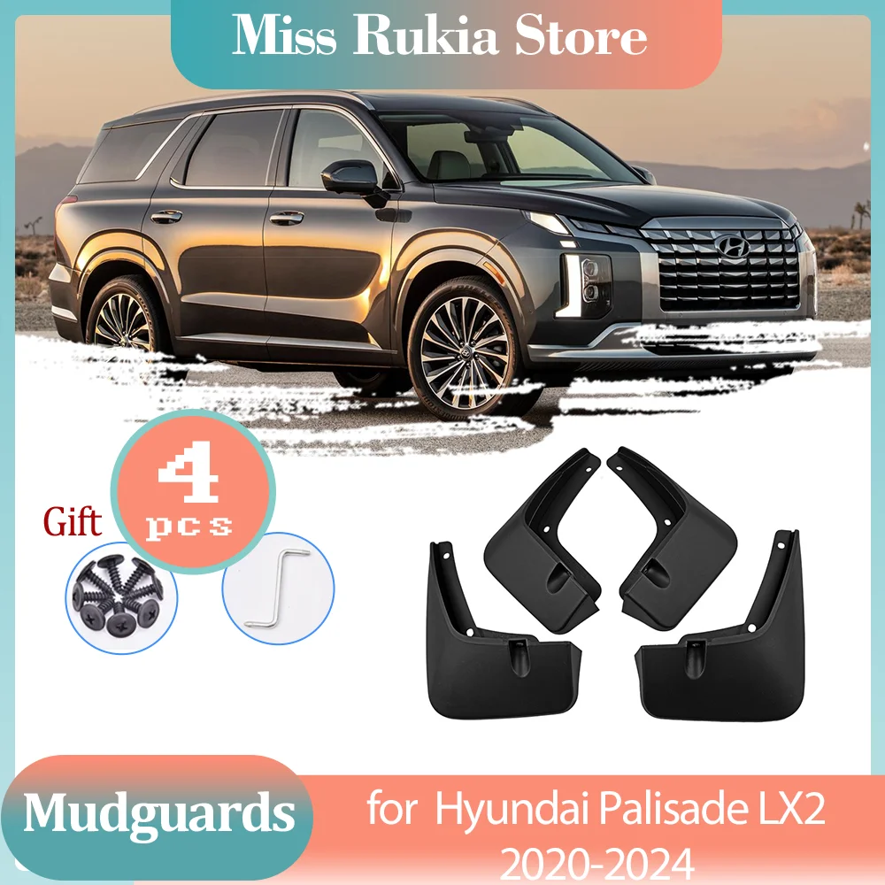 

Mud Flaps for Hyundai Palisade LX2 2020 2021 2022 2023 2024 Mudguards Splash Guards Fender Flare Car Wheel Upgrade Accessories