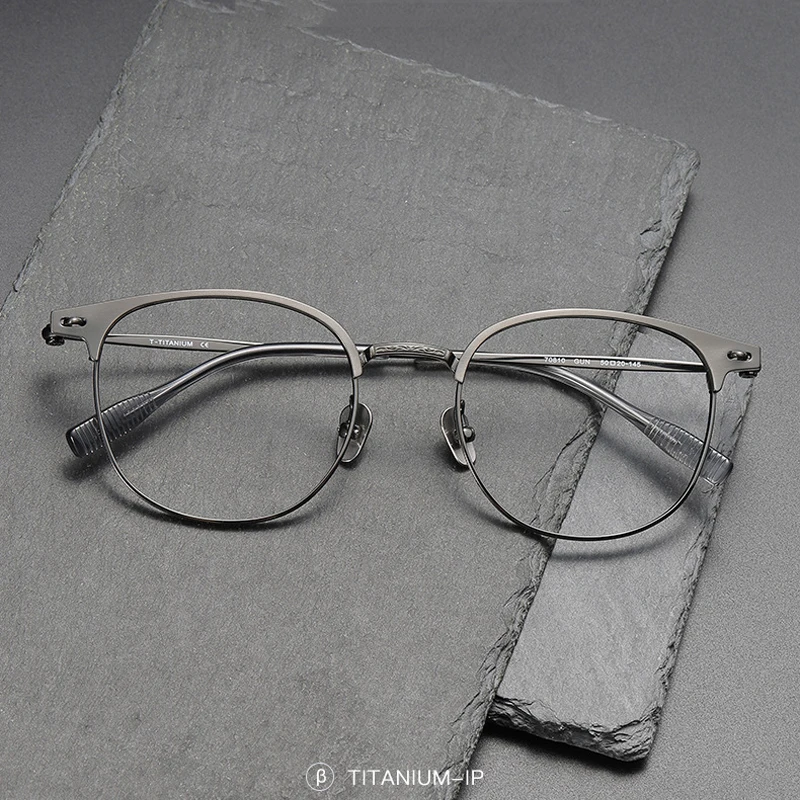 

Top Quality Titanium Optical Computer Glasses Frame Men Women Luxury Brand Vintage Oval Eyeglasses Ultralight Eyewear