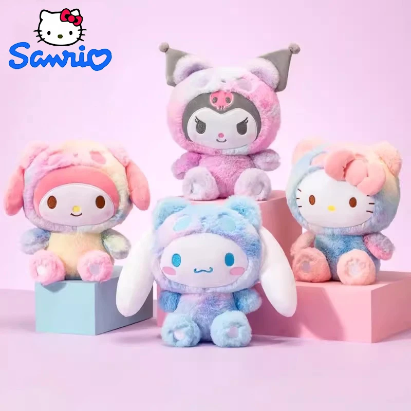 Sanrio Anime Toys Hello Kitty Plush Dolls Kawaii Kuromi My Melody Cinnamorol Plush Soft Stuffed Doll Pillow Children's Xmas Gift