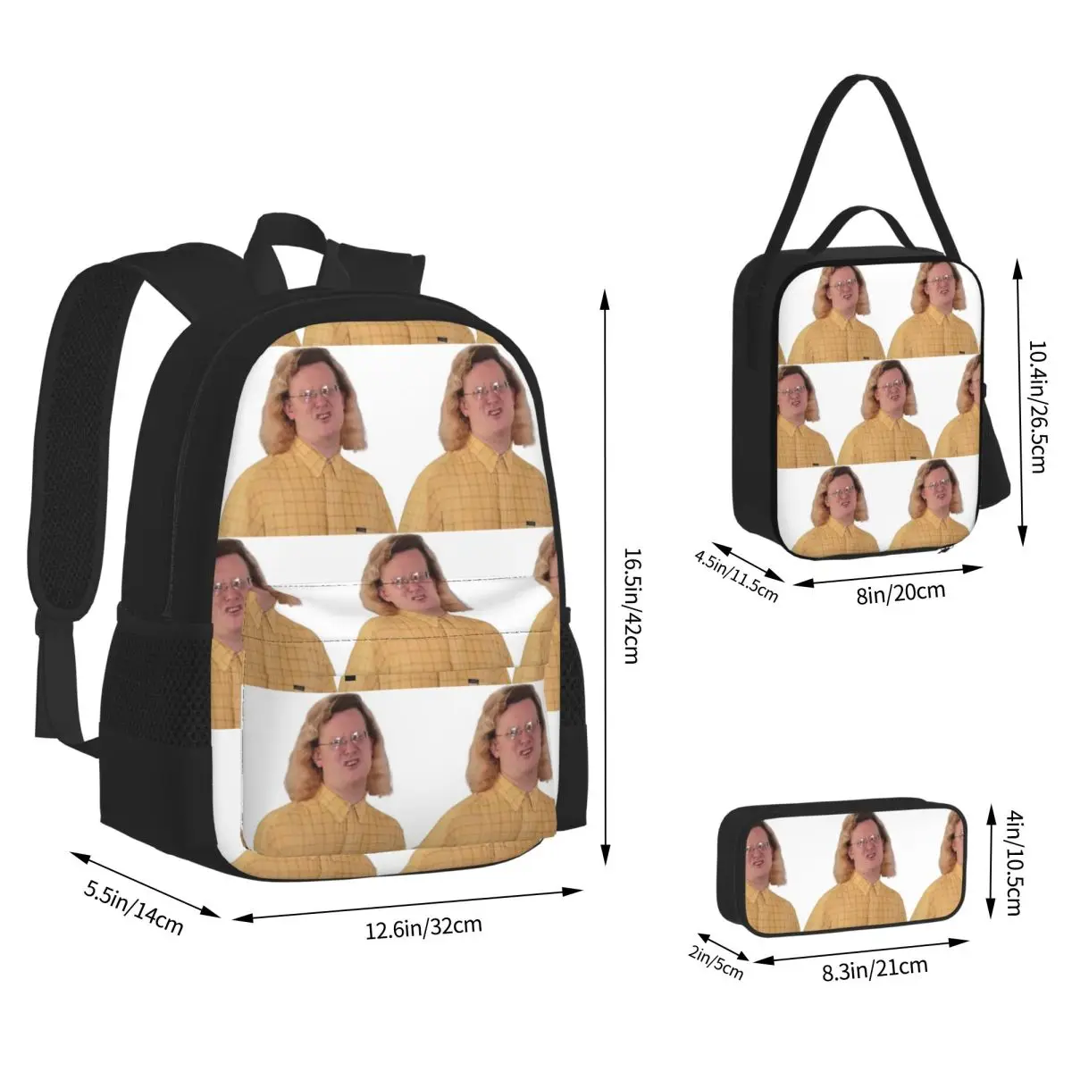 Love On The Spectrum James Scoff Backpacks Students Bookbag School Bags Kids Rucksack Lunch Bag Pen Bag Three-Piece Set