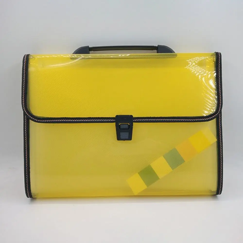 13 Pocket Test Paper Storage Bag Waterproof Large Capacity Handheld File Bag Portable with Index Stickers