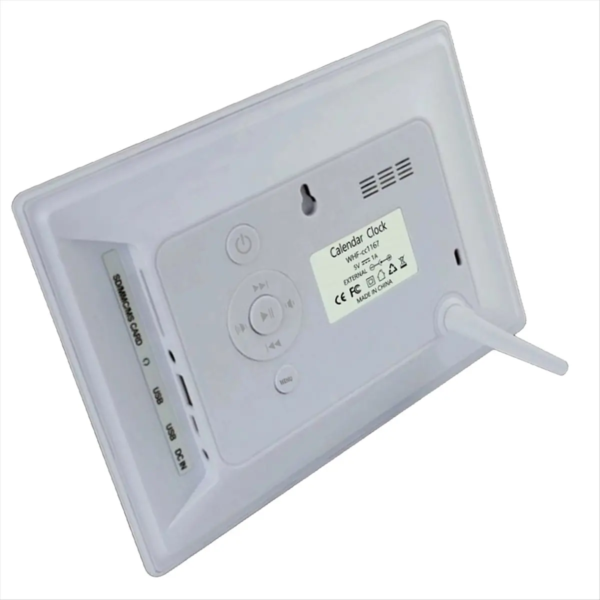 7 Inch Digital Calendar Alarm Clock Photo Frame Media Player,Large Dementia Alzheimers Clock