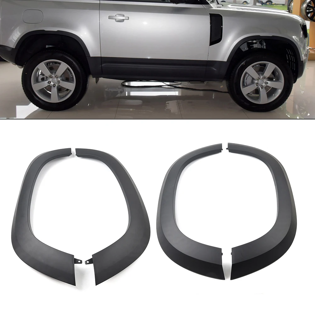 

4Pcs Matte Black Car Fender Flare Wheel Eyebrow Arch Trim For Land Rover Defender 90 Short Base 2020 2021 2022 2023 2024