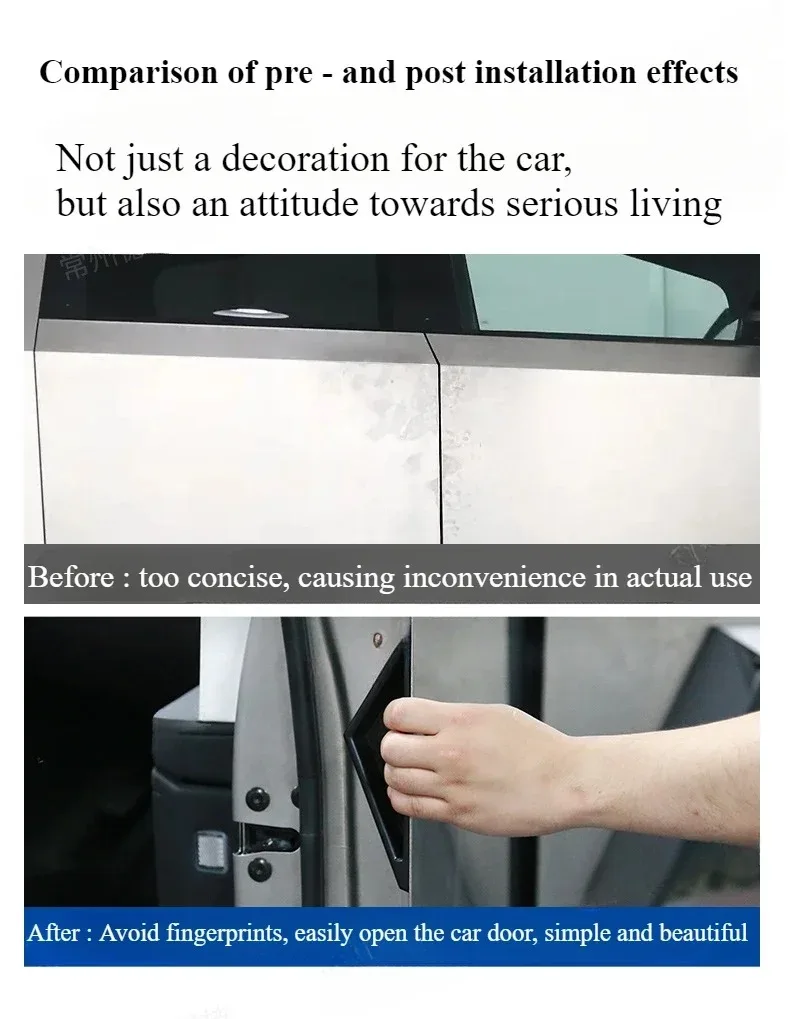 Autotür-Kantenschutzgriff für Tesla Cybertruck 2025, Anti-Kollisionsstreifen, Türgriff, handabdruckresistent, Autozubehör – Detail 2