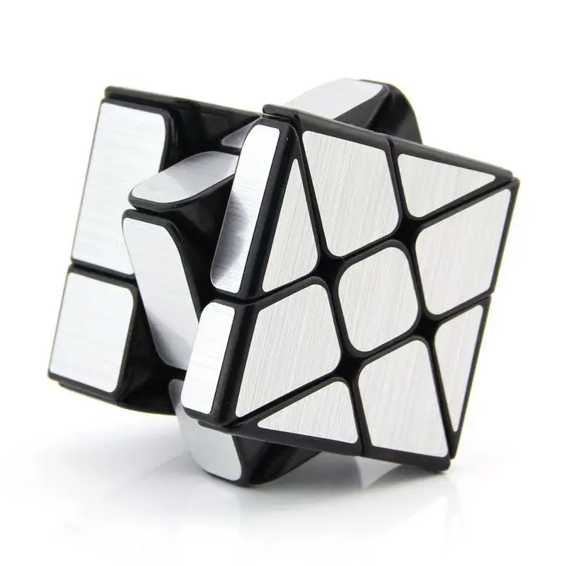 Kubus Cermin Kecepatan 3x3x3 Kubus Kincir Angin Puzzle Putar Kokoh dan Halus Mainan Edukasi untuk Dewasa Anak-anak Zauberwürfel