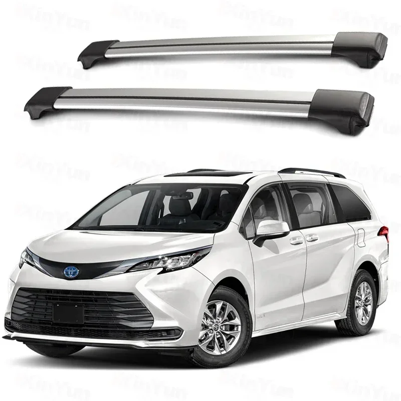 For toyota sienna 2021 2022 2023 Aluminum Alloy Side Bars Cross Rails Roof Rack Luggage LOAD 200KG