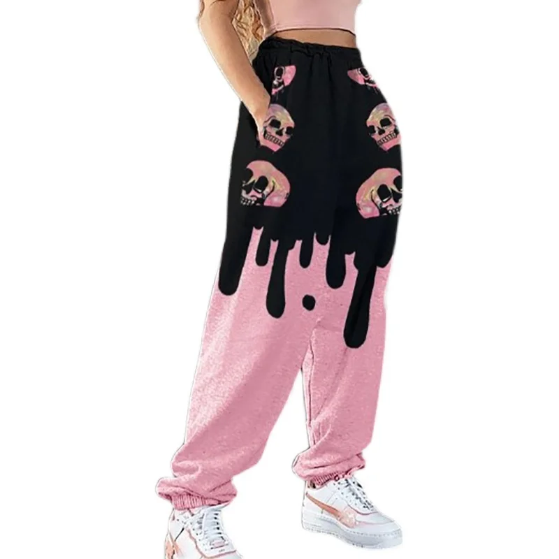 กางเกงกีฬาลำลองทรงหลวม กางเกงฮาเร็มผู้หญิงทรงบาง สวมใส่สบายทรงหลวม กางเกงลำลองสำหรับผู้หญิงวัยกลางคน