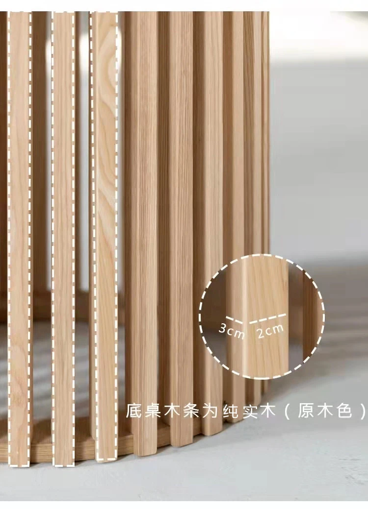 Nordic Style Solid Wood round Table Small Apartment Dining Table Log Simple Large round Designer Conference Table