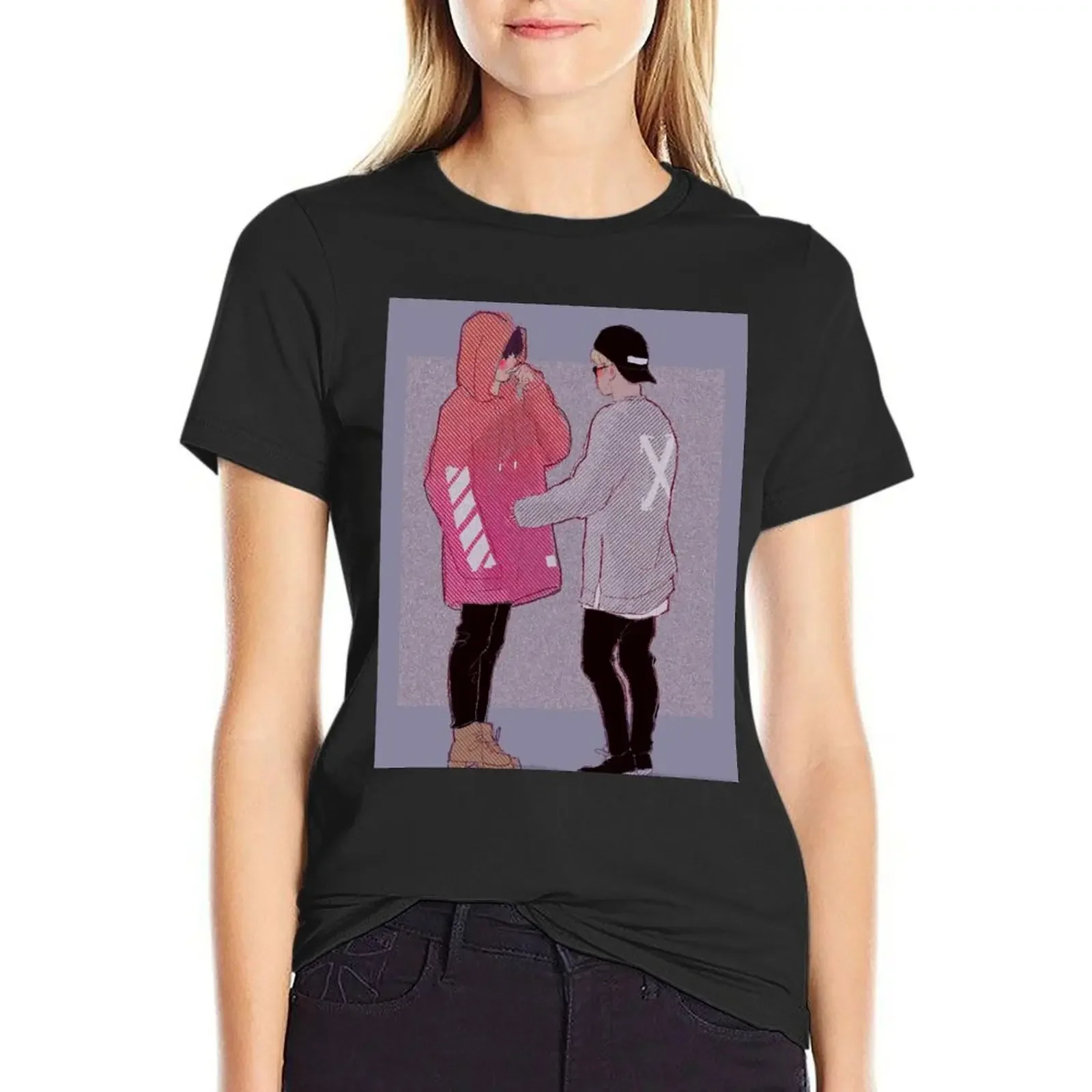 

Jikook - Oversized Sweater Hug T-Shirt tops plus size tops cat shirts for Women