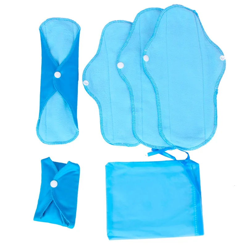 6Pcs Reusable Sanitary Pads Set for Women Moderate Flow Leak Proof Cloth Pad Highly Absorbent Menstrual Hygiene Panty Liner