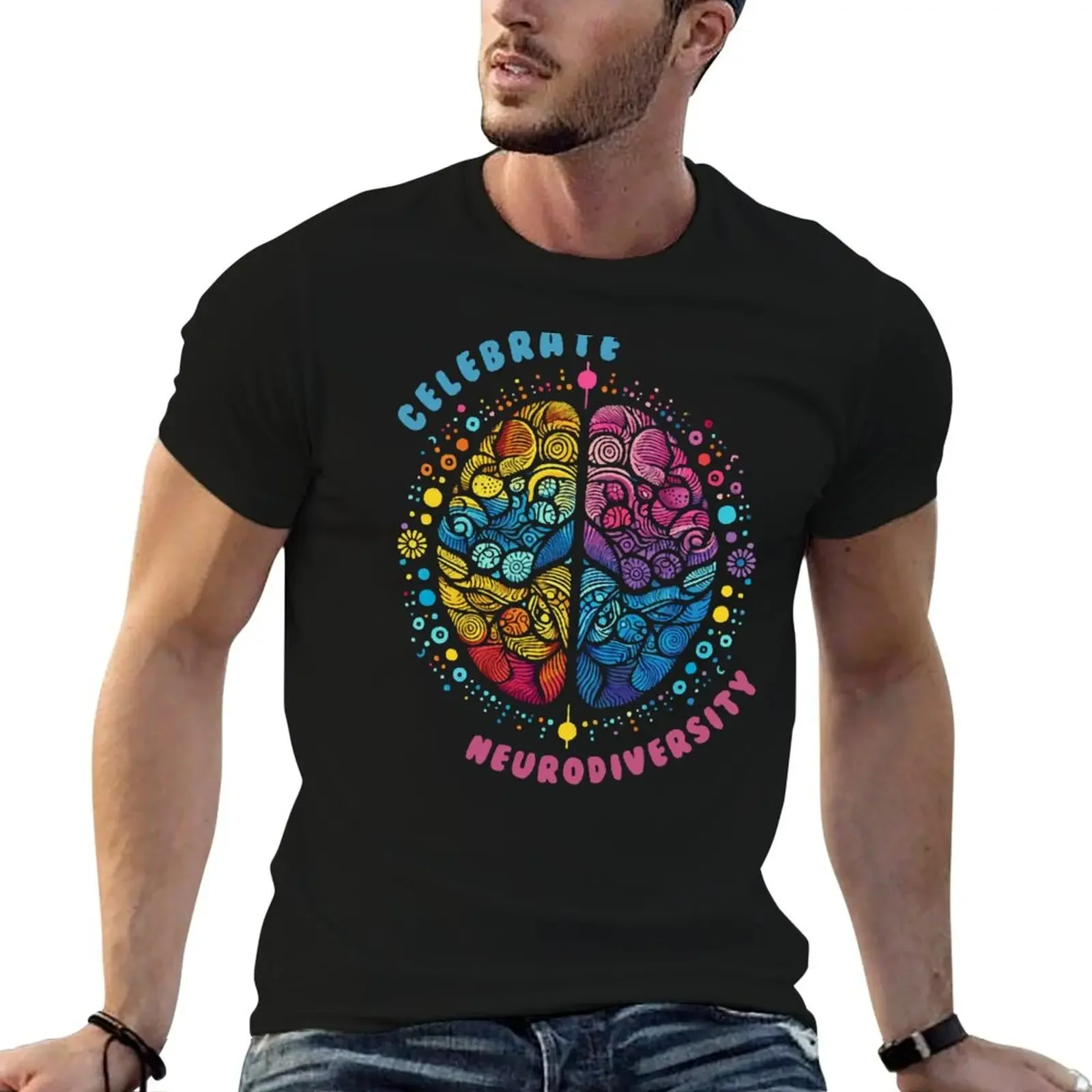 Celebrate Neurodiversity: Embrace Unique Minds Artwork T-Shirt blanks for a boy anime clothes anime t shirts cotton t shirt men