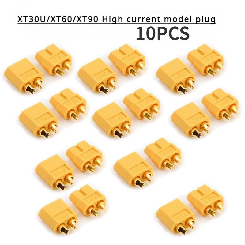 10PCS   XT30 XT60 XT90 Connector Plug Bullet Welding Terminal Suit for RC Lithium Polymer Battery Model Aircraft Accessories