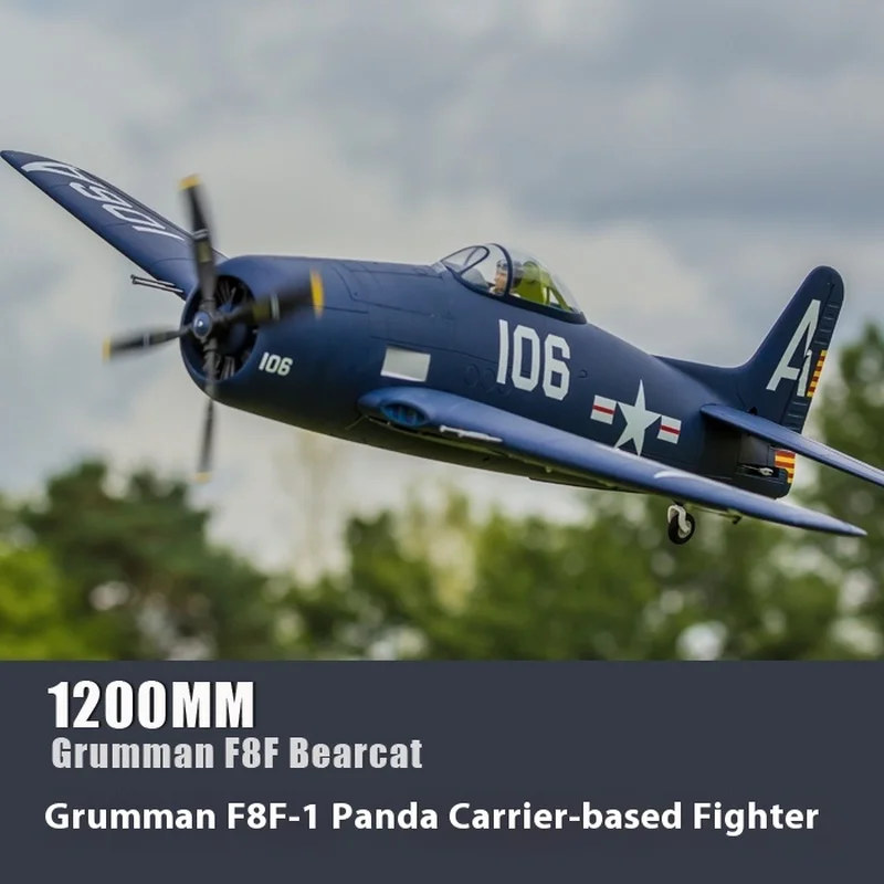 Flightline 1.2m Wingspan American F8f Panda Carrier Based Fighter 1/9 Propeller Resembling A Real Aircraft Model Toy