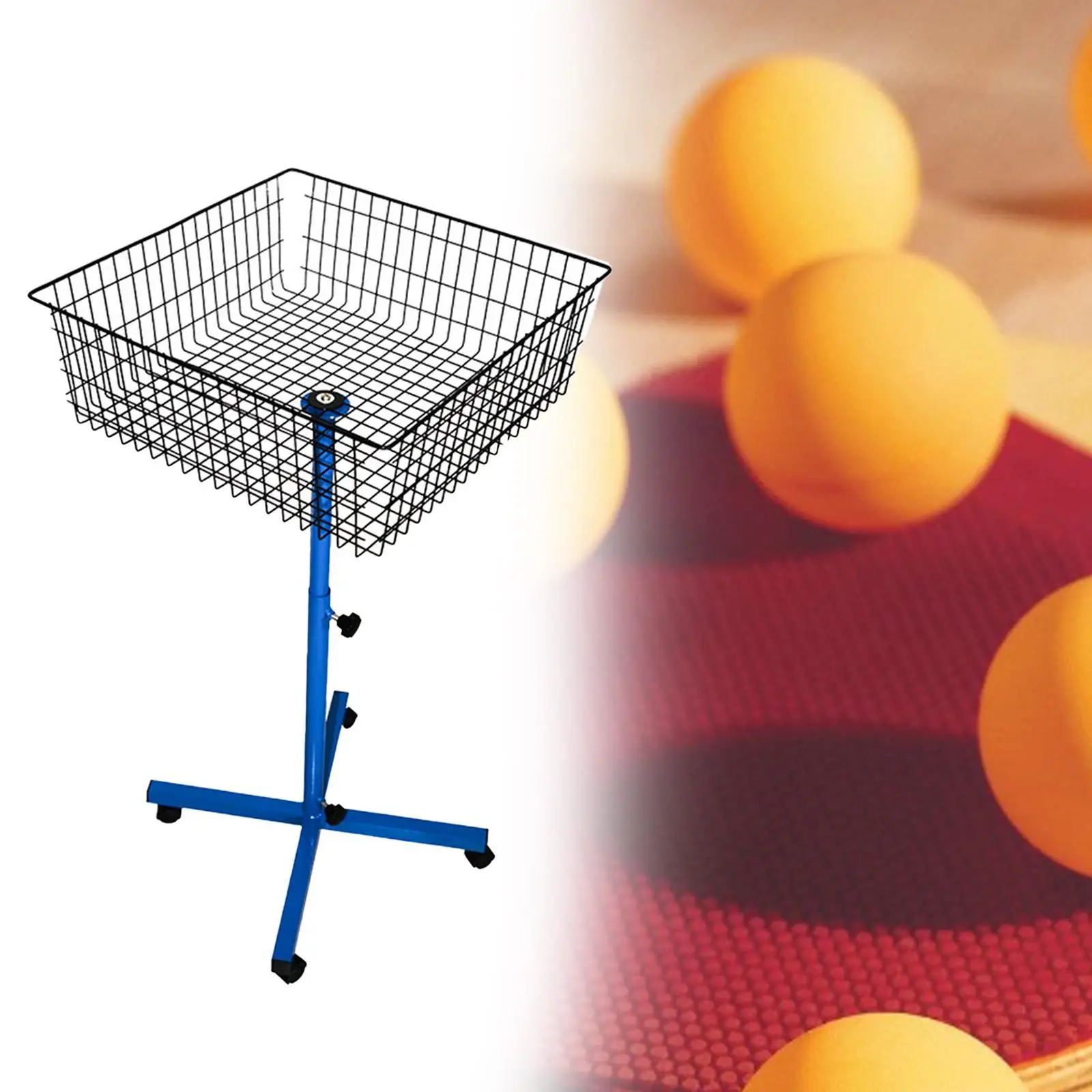 Multi Ball Storage Stand Pings Pong Ball Collector Cross Stand Portable Movable