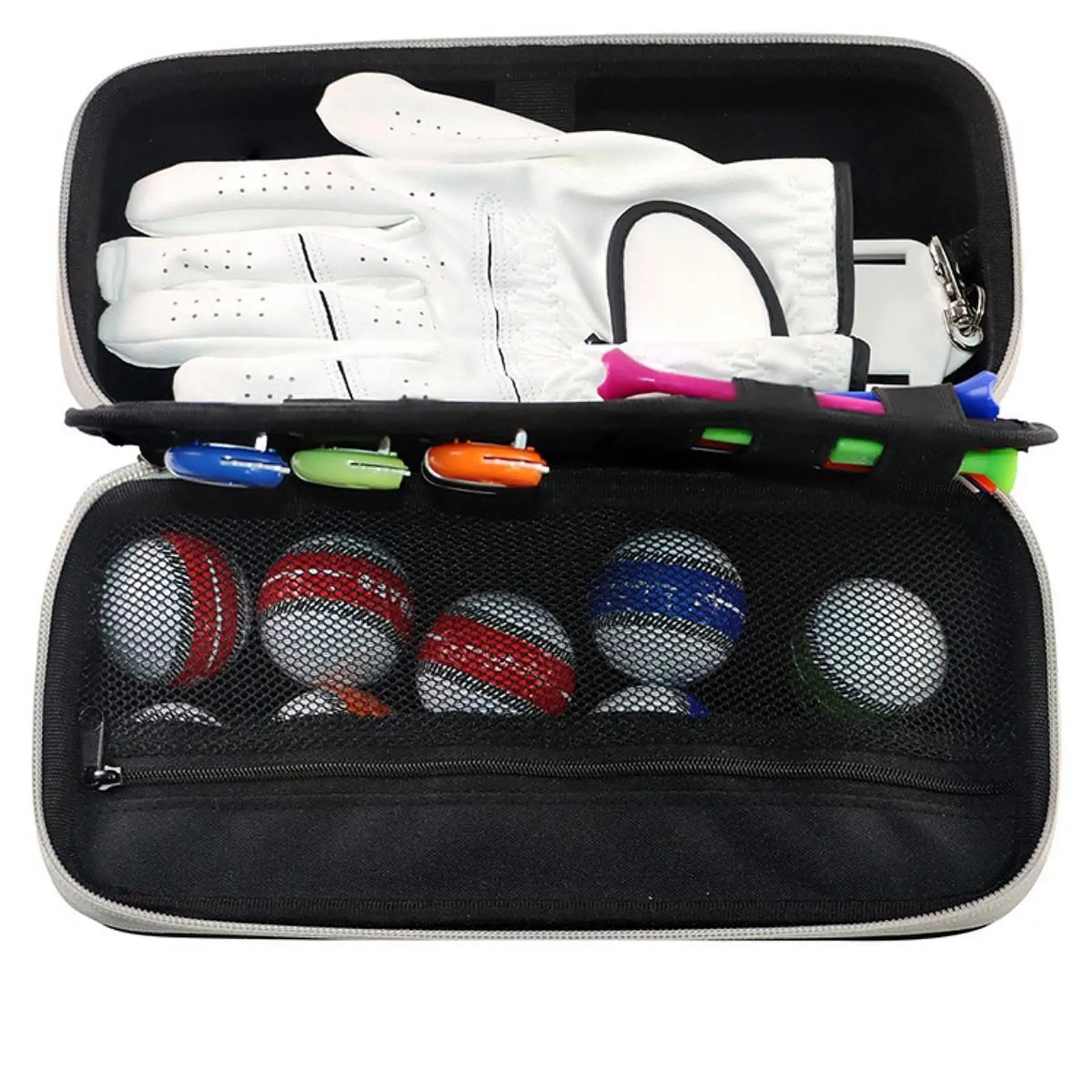 حافظة قفازات الجولف مع مقسم تشكيل ناعم وثقوب ملحقات الجولف حامل قفازات جولف قوي للنساء والرجال لاعبي الغولف