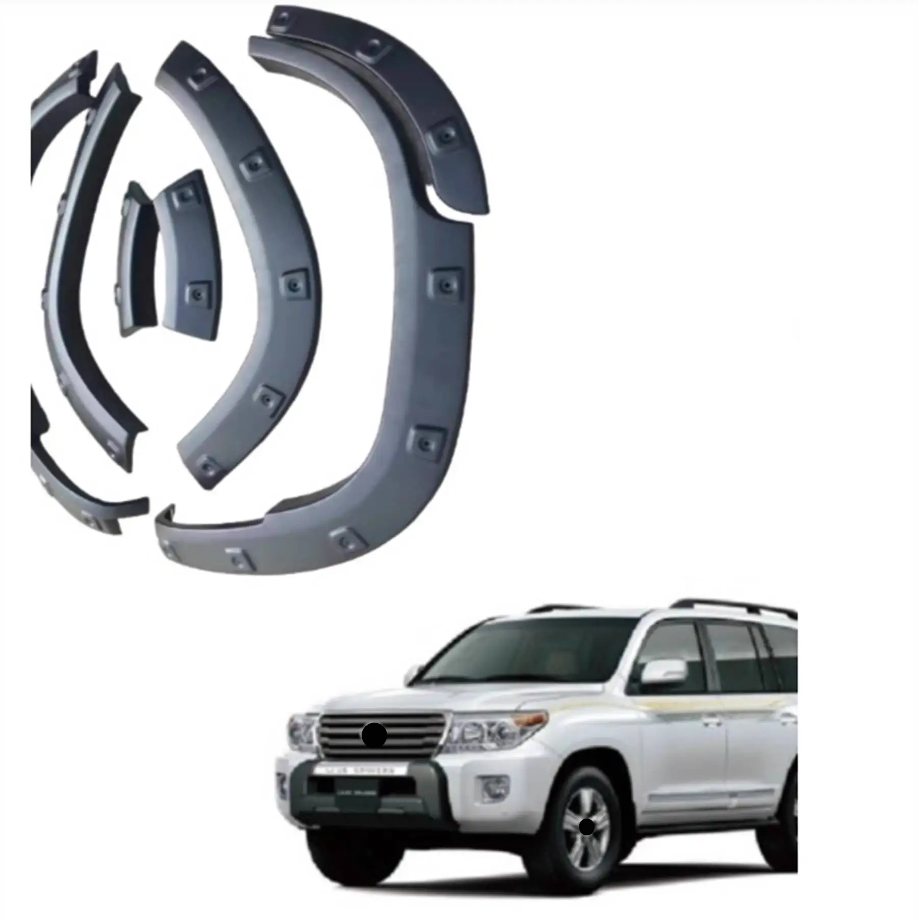 

Car Fender Flares Arch Wheel Eyebrow Protector Mudguard Sticker for Toyota Land Cruiser LC200