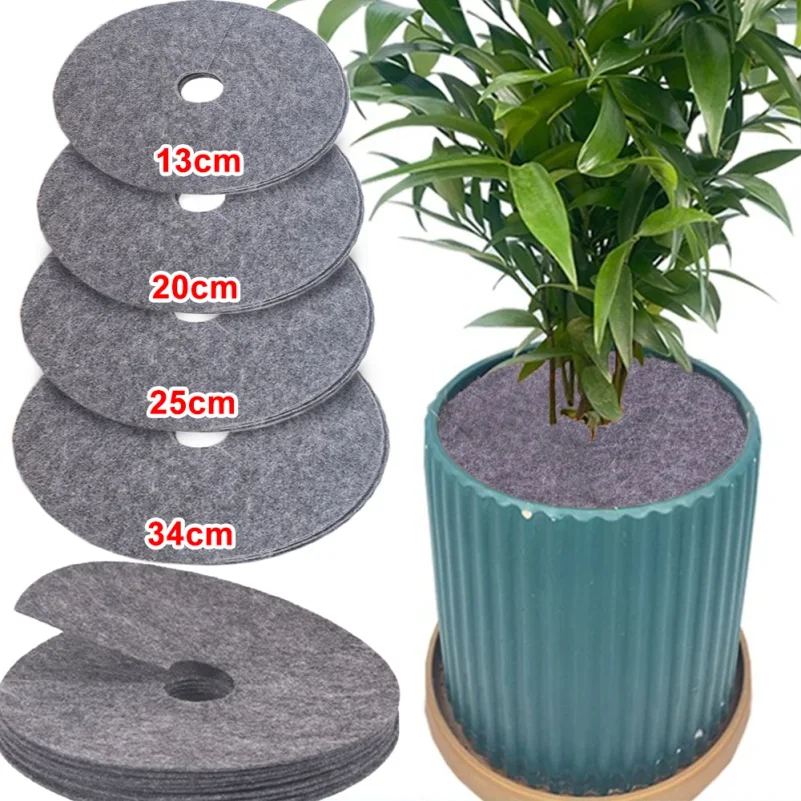 Non-Woven Tree Mulch Rings Flower Pot Plant Moisturize Protector Mats Breathable Weeds Barrier Gardening Plant Cover Cushions