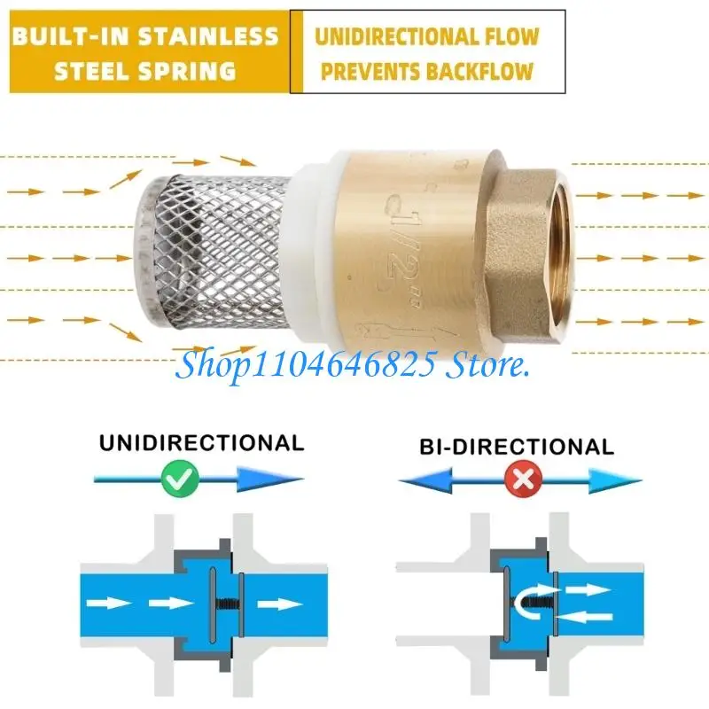 Foot Valves With Filter Screen 1/2Inch Female Thread Bottom Valves For Water Pump And Irrigation System Easy to Install