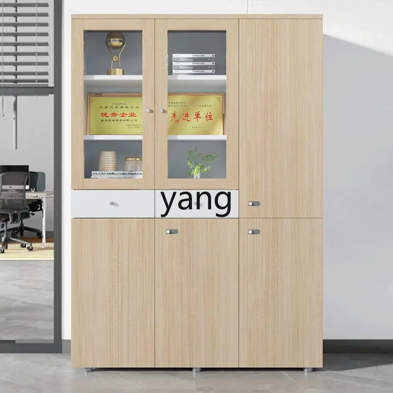 

LTT file cabinet with glass, simple modern with drawers and locks