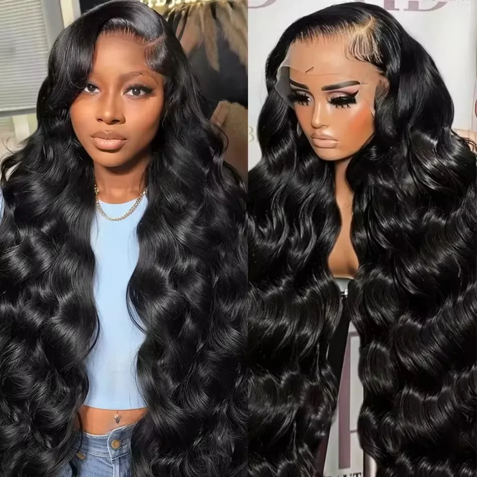 

Парик из 100% натуральных волос 13x6 Body Wave, плотность 250%, с эффектом влажных и волнистых волос, фронтальный парик с кружевной основой, 40 дюймов, бразильские свободные волны, предварительно прорезанный.