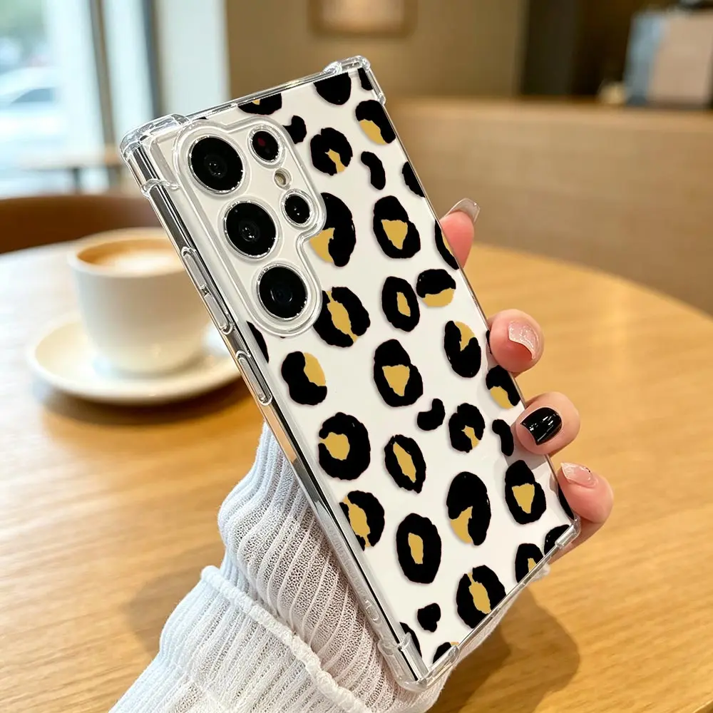 Pattern Leopard Zebra Print Clear Phone Case For Samsung A04 A04E A05 A05S A06 A07 A12 A13 A14 A22 A24 A31 A34 NOTE 10 20 Cover
