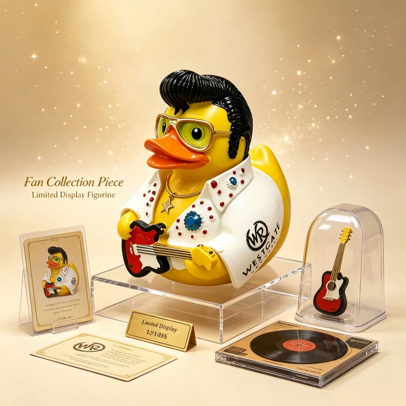 Guitar Rock Star Duck Resin Figurine, Funny Singer Duck Statue, Home Cabinet Decoration, Birthday Gift For Music Enthusiasts