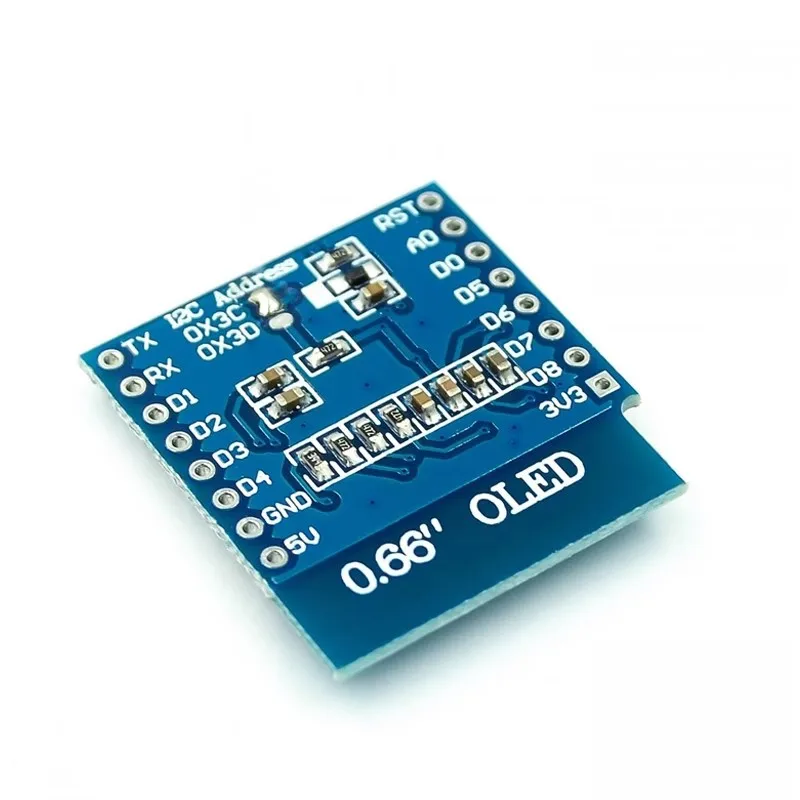 2pcs 066 Inch OLED Display Module IIC I2C Interface LCD Screen for D1 Mini Arduino DIY Project