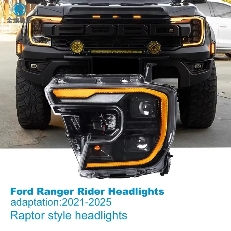 2023 for Ranger Modified LED Headlight Assemblies 12V 6000K IP68 Protection 6000-8000LM New Non-Destructive Installation