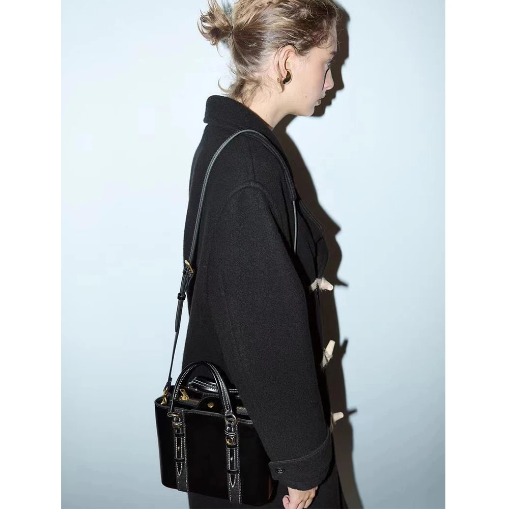 Bolso de diseñador de lujo para mujer, bolso de mano de cuero PU suave, bolsos de cubo de alta calidad, bolso cruzado de hombro, embrague femenino