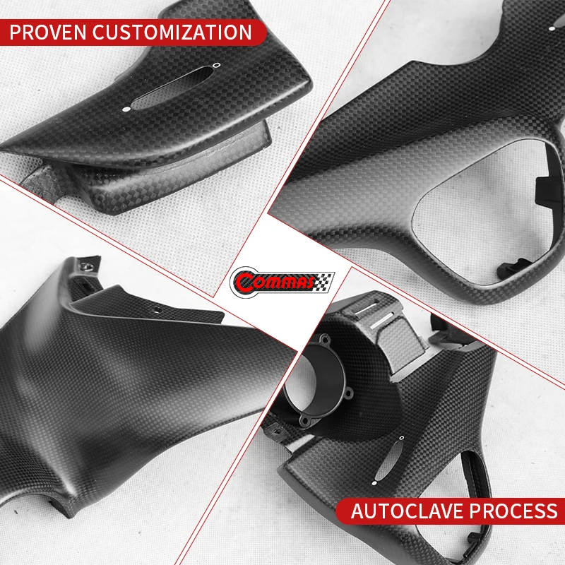 5Pcs Car Air Conditioning Outlet Vent Cover Panel Trim For Ferrair F12 OEM Style Dry Carbon Fiber Moulding Inner Accessory