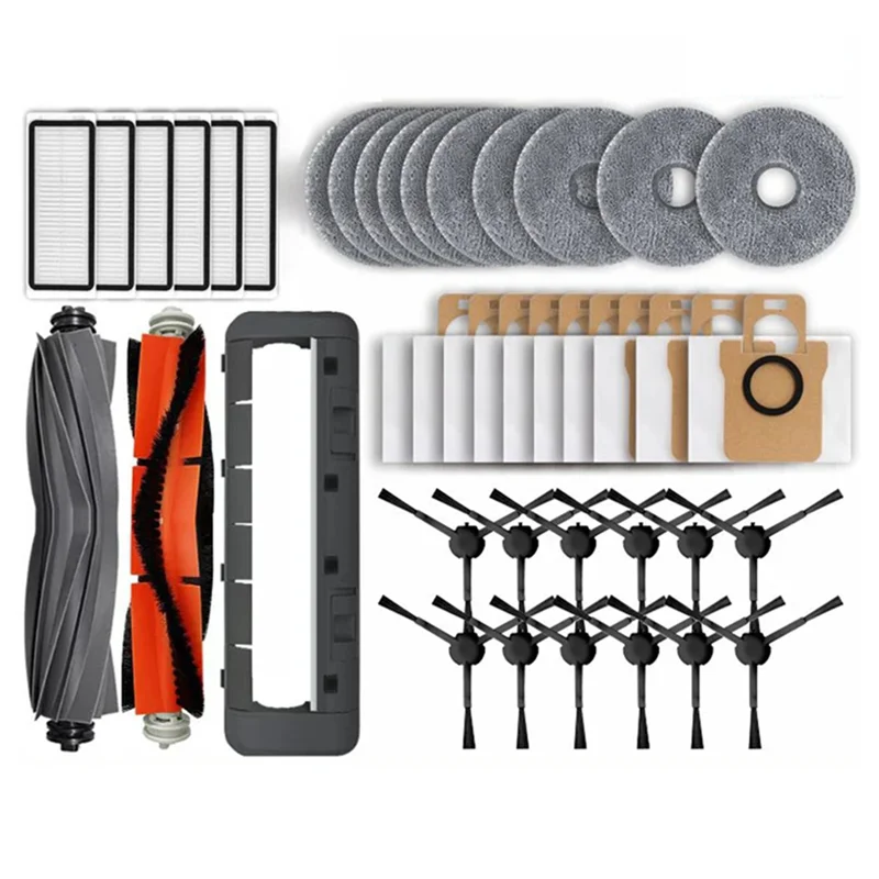 

Stable-For Dreame L20 Ultra X20 Pro Robot Vacuum Accessories Main Side Brushes Mop Cloths HEPA Filters Dust Bag Spare Parts
