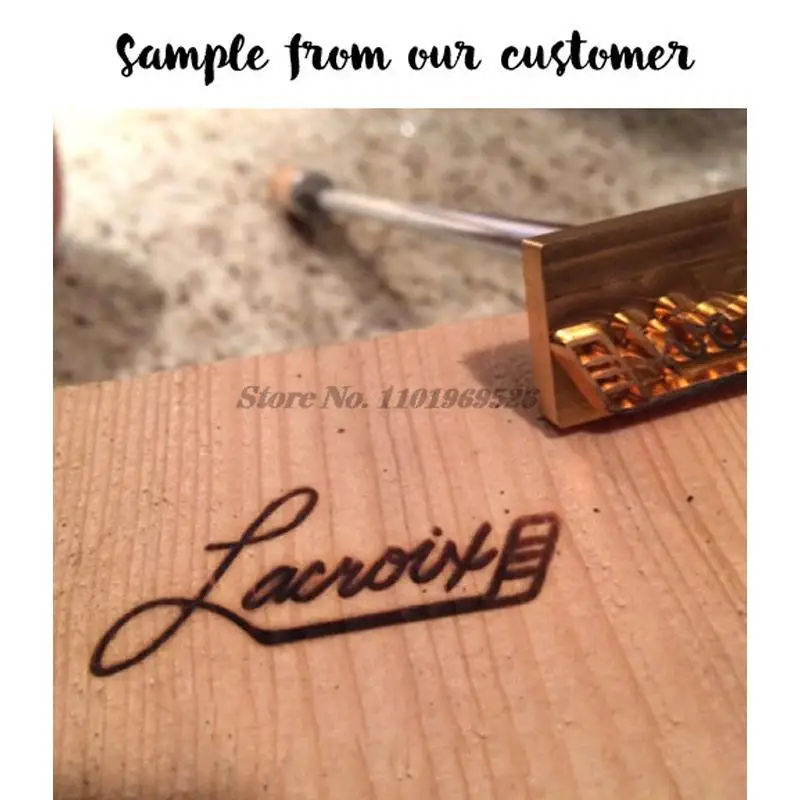 Logo personalizzato Branding Iron Leather Stamp Hot Brass Brand riscaldamento Wood Skin Paper Cake regalo fai da te stampo personalizzato per