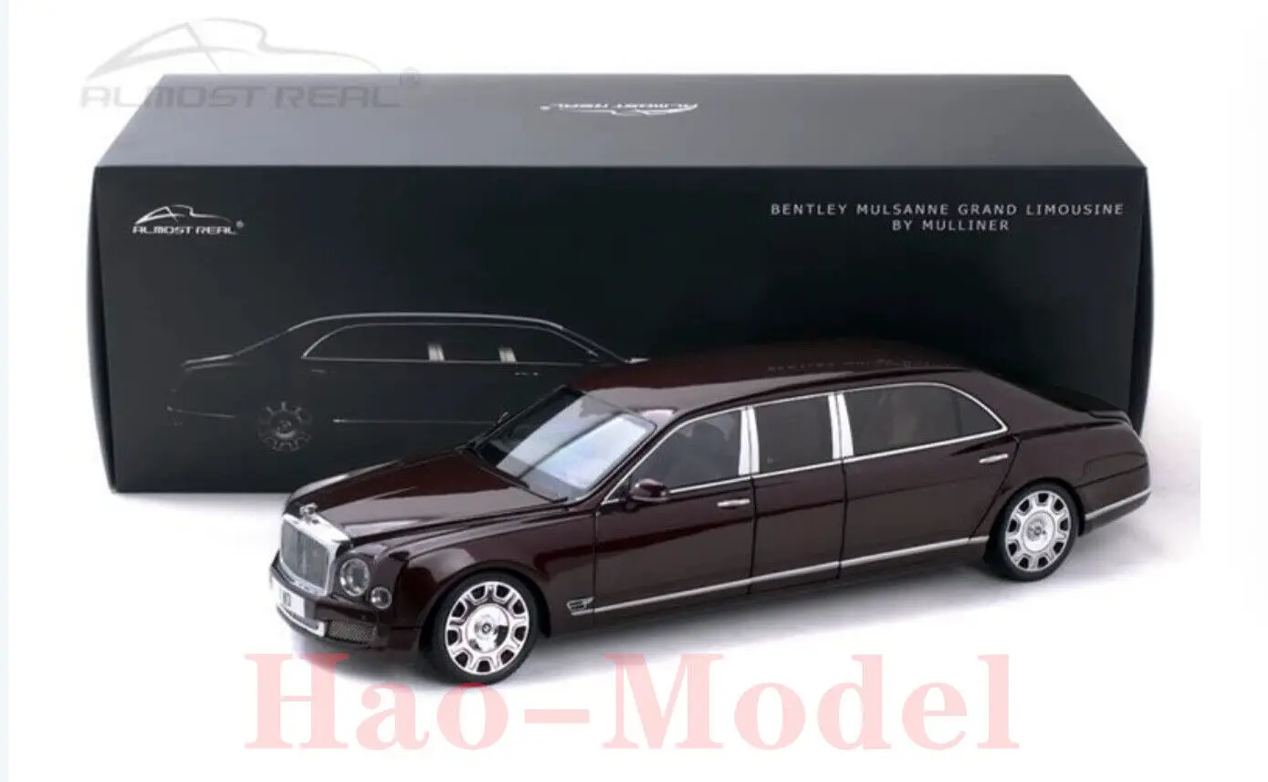 เกือบจริง 1/18 สําหรับ Bentley Mulliner 2017 ล้อแม็กรถ Diecast จําลองของเล่นของขวัญวันเกิดงานอดิเรกจอแสดงผลคอลเลกชันสีแดง