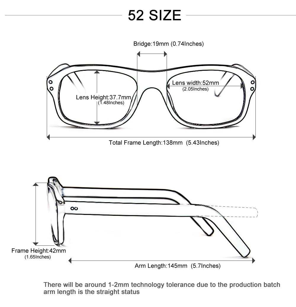 Kingsman Brillengestell mit Etui, Retro, handgefertigt, Acetat, rechteckige Brillen für Herren, Kingsman Agent Eggsy-Brille – Detail 19