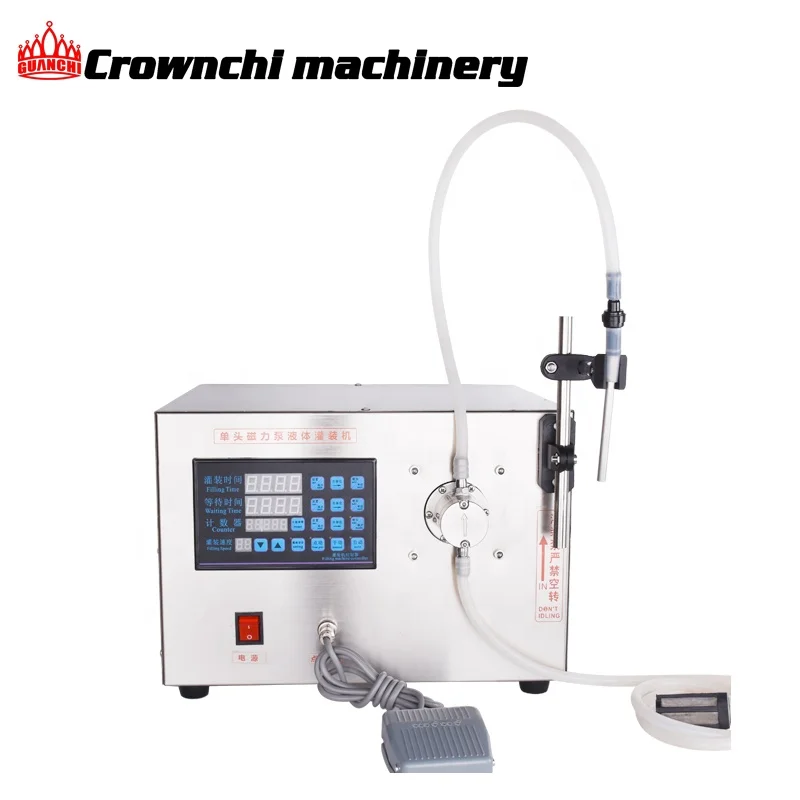 Small Size Digital Control Magnetic Pump Liquid Filling Machine for Essential Oil Alcohol Soda Water