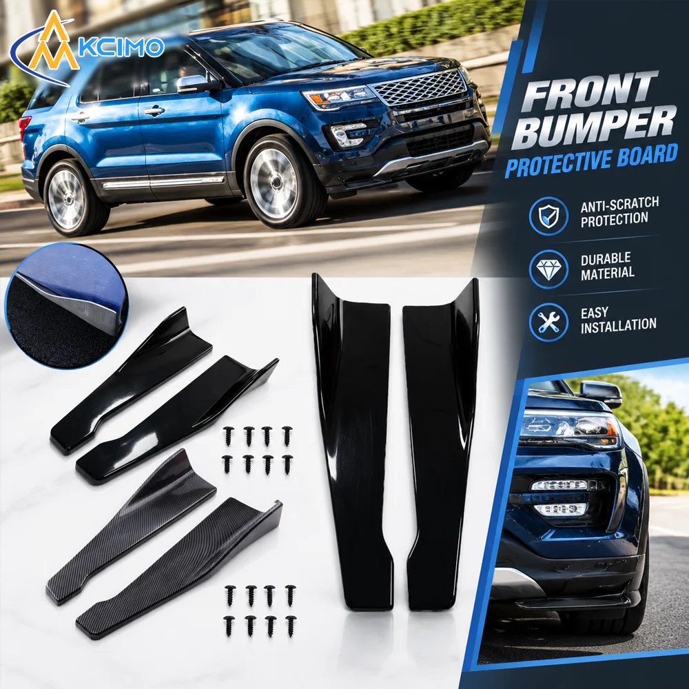 PP Car Body Diffuser Guard, Sport Front Rear Bumper Lip Splitter, Anti-Collision Side Skirt Decor Modification Accessories