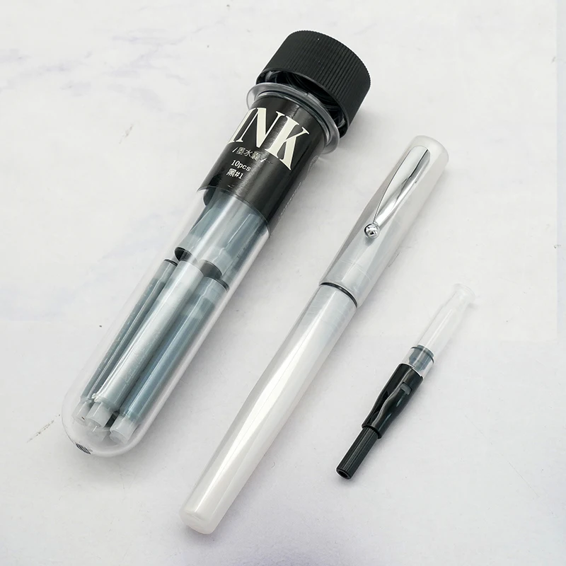 The PLATINUM Platinum Birthstone Pearl Fai Fountain Pen Ink Capsule Set Gift Box Platinum Word in Time