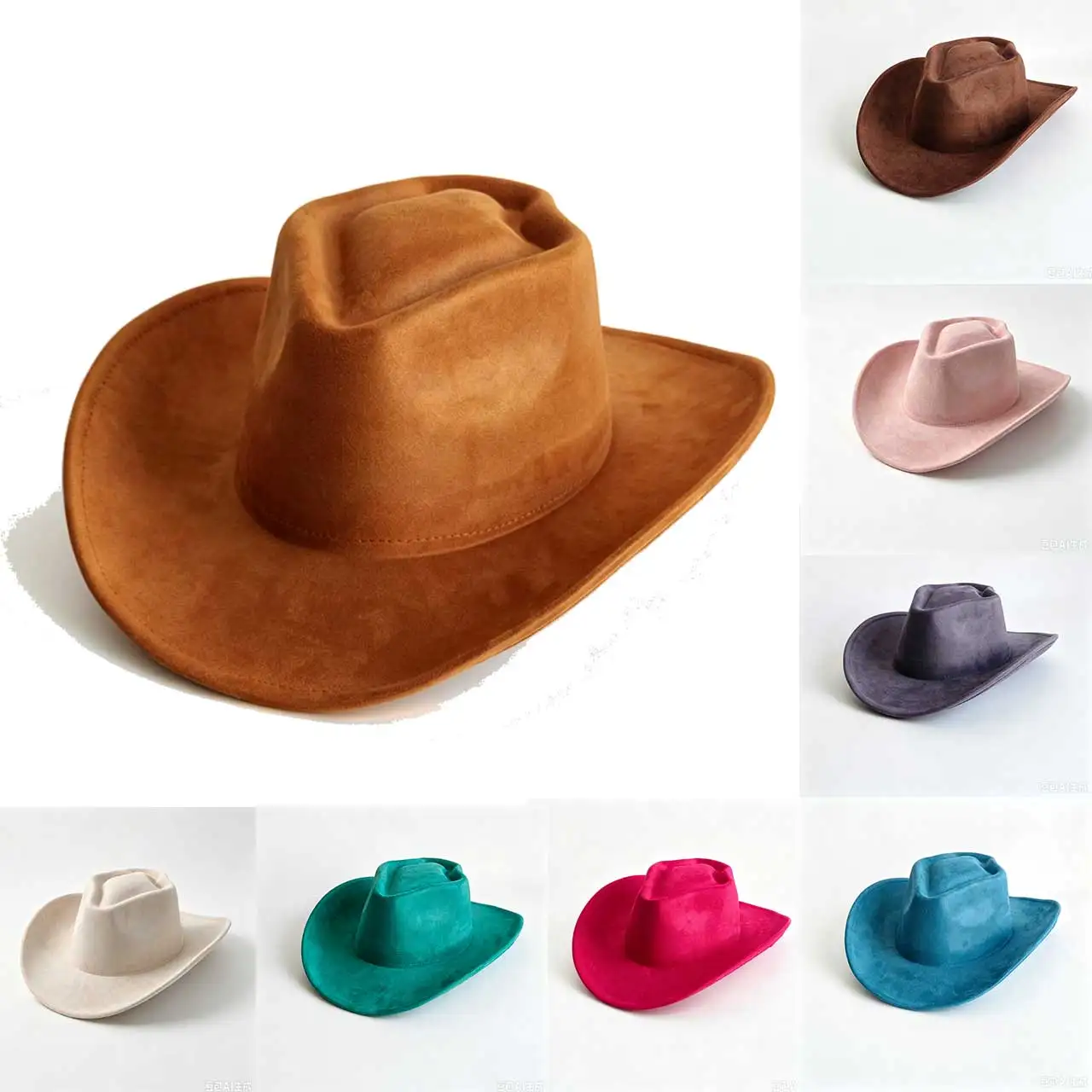Khaki Suede Hat arrow top Western Cowboy Hats For Women Men Vintage Gentleman Dress Hats Panama  Jazz hat hats for man  EFRFFR