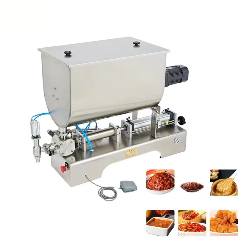 عالية الدقة 100-1000 مللي سطح المكتب U-نوع رئيس واحد معجون السائل معجون لحم البقر معجون الفول ماكينة حشو الخلط الكمي