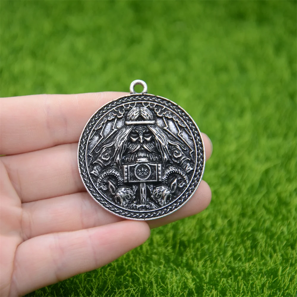 Thor And Hammer Pendant Mjolnir Talisman Amulet Jewelry Viking Necklace For Men Dropshipping