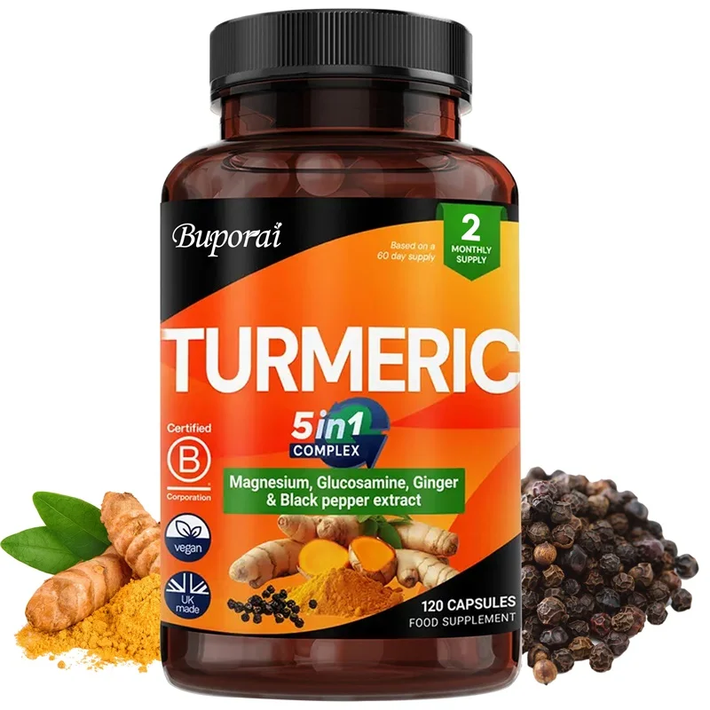 

Turmeric 5-in-1 Complex - Supports Digestion & Joint Health - High Absorption