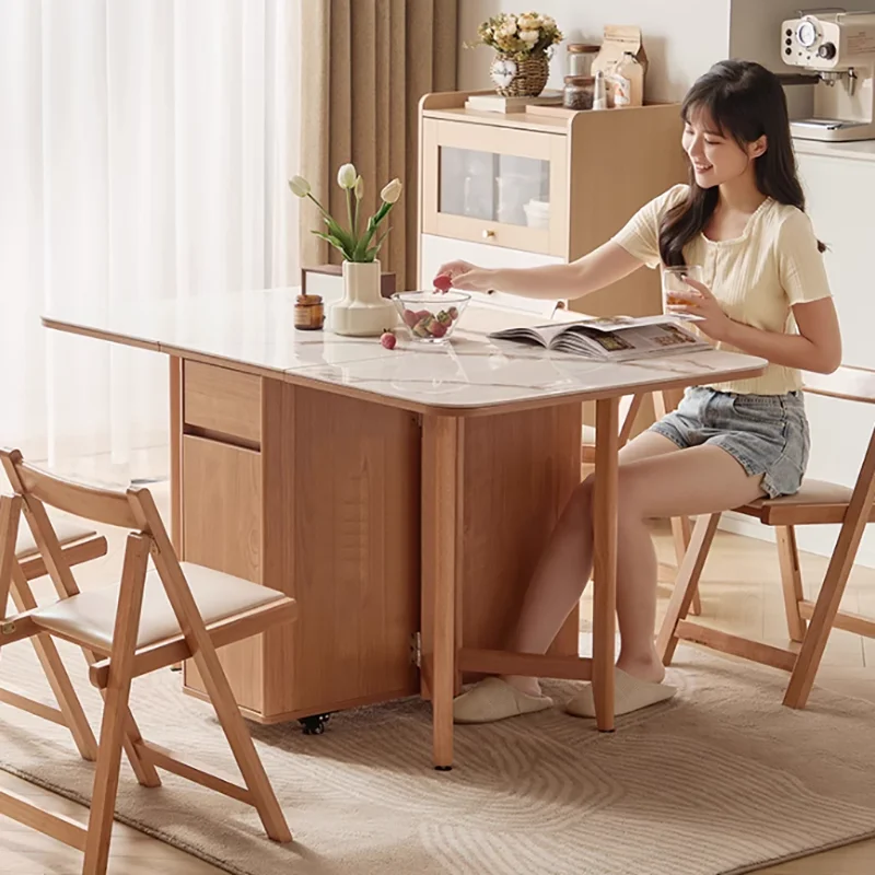 

Mid Century Foldable Dining Tables Modern Design Unique No Chair Dining Tables Multifunctional Rustic Столы Обеденные Furnitures