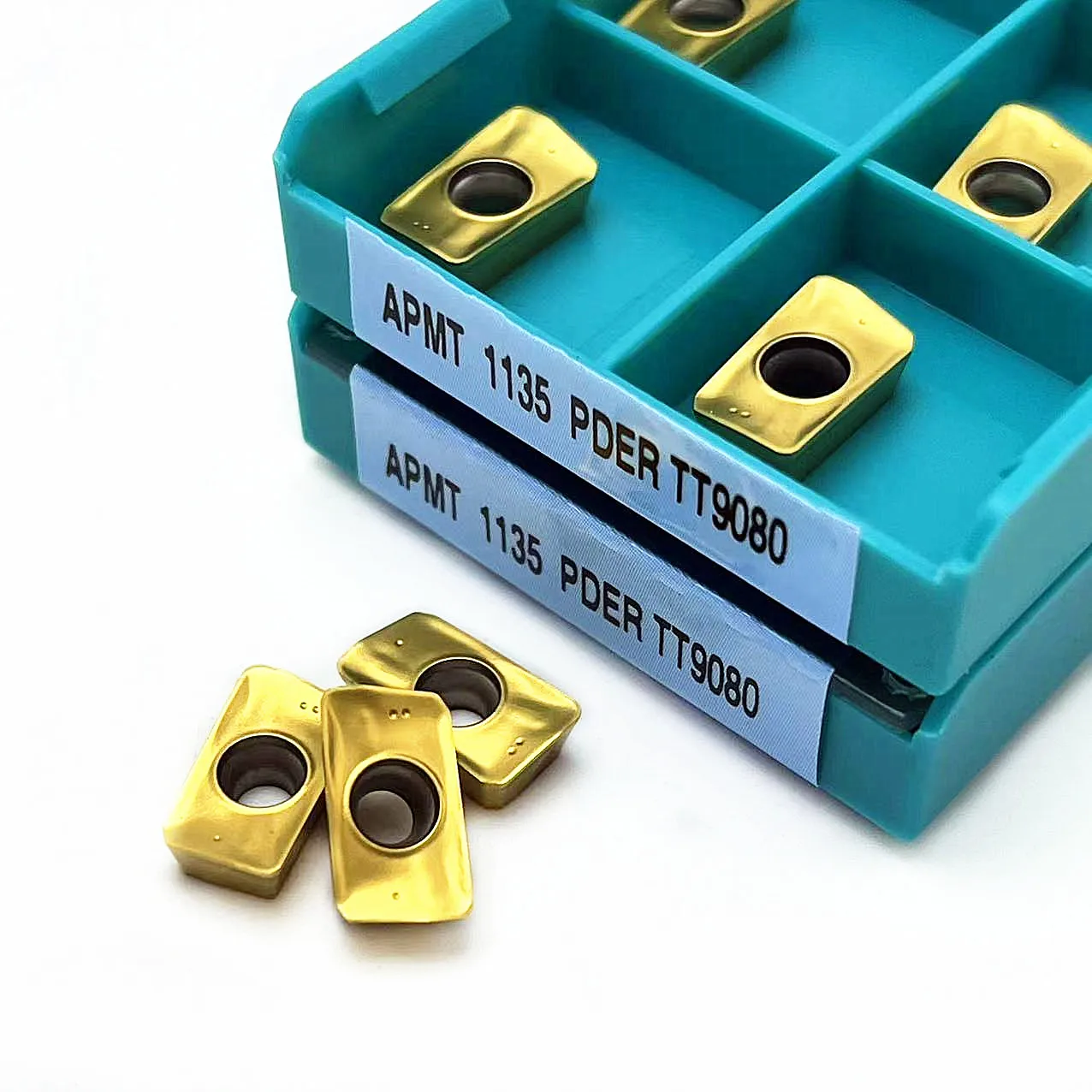 Herramienta de torneado de carburo Indexable APMT1135 PDER TT9080, herramientas de torno de metal CNC, 10 piezas, APMT 1135