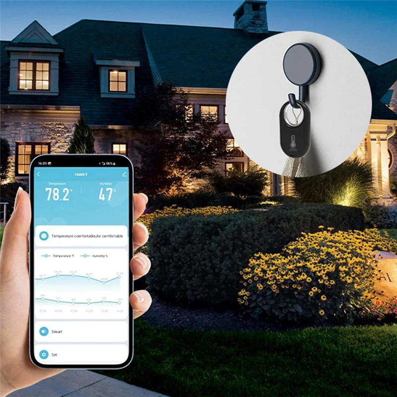 Tuya temperatuur- en vochtigheidssensor Draadloze Tuya Zigbee temperatuur- en vochtigheidsmeter Home Smart Detector